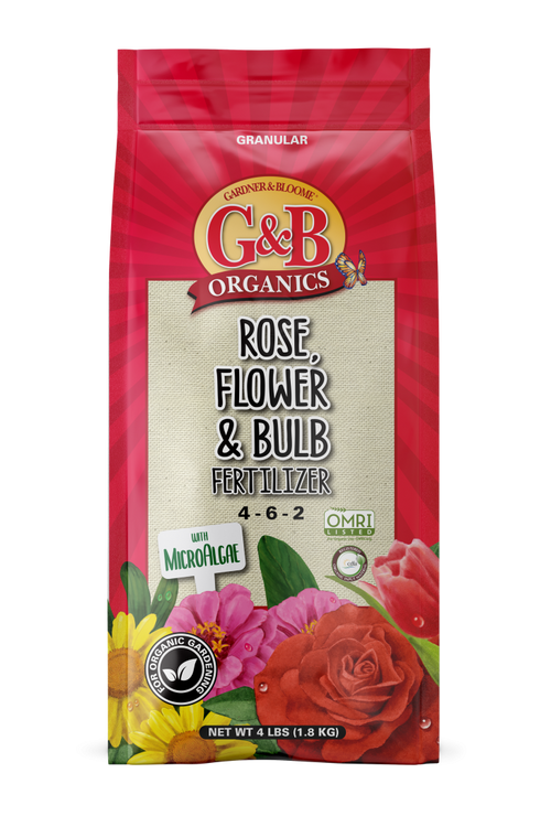 Rose & Flower Fertilizer, 4-6-2 Formula, 4-Lbs.